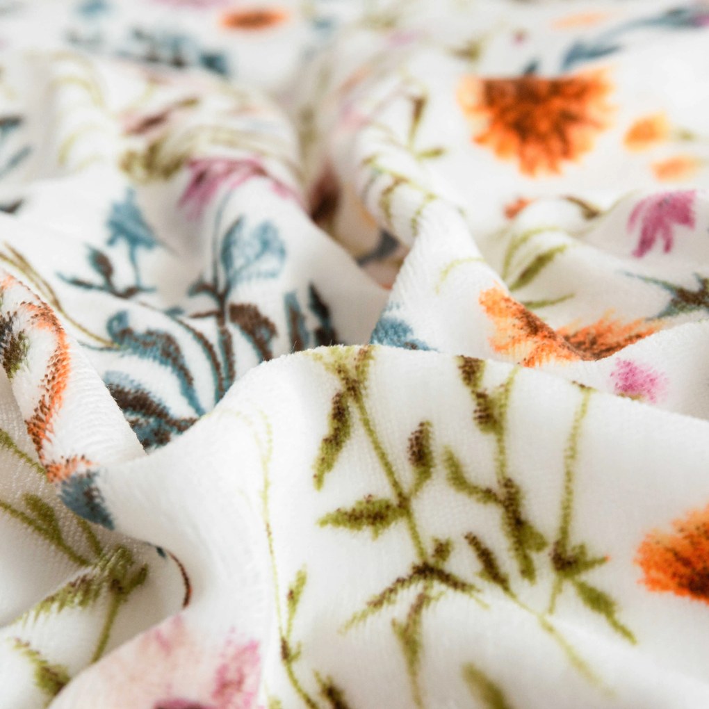 PrzytulneMieszkanie.pl PrzytulneMieszkanie.pl Pościel z mikropluszu HERBALIS kremowa Rozmiar pościeli: 70 x 90 cm | 140 x 200 cm