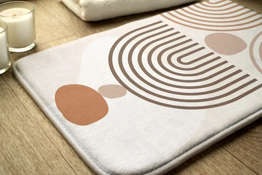 Antypoślizgowy dywanik łazienkowy Antypoślizgowy dywanik łazienkowy Geometryczny wzór