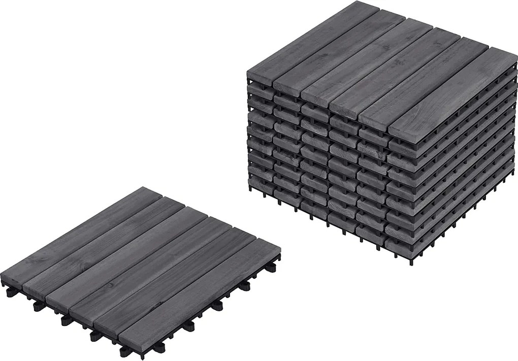 Płytki tarasowe ACCETTURA Certyfikowane drewno akacjowe Szary