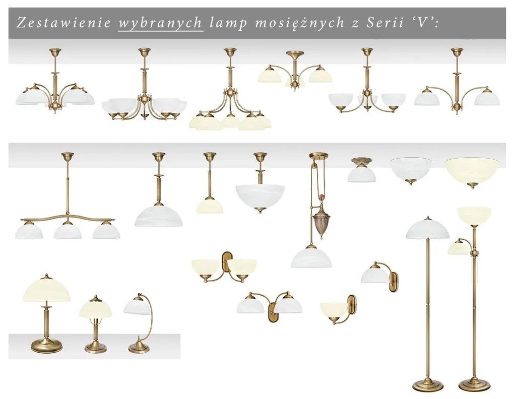 Mosiężna lampa podłogowa V-P1D
