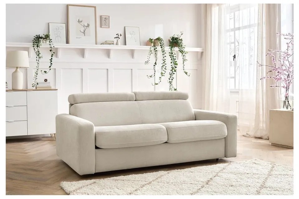 Kremowa rozkładana sofa 215 cm Monaco – Bobochic Paris