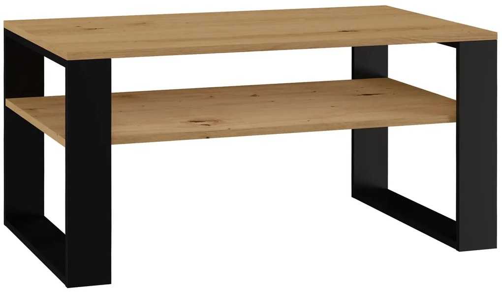 Ława Kawowa Czarny Do Narożnika Dąb Artisan + P4-B26