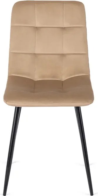 Zestaw Stół Okrągły Rozkładany HARRY 102-142 cm Dąb Artisan/Czarny i 4 Krzesła Tapicerowane PERU Beżowe