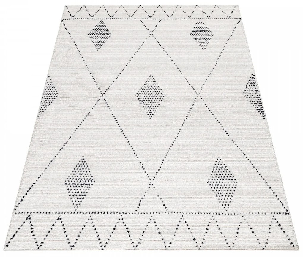 Dywan poliestrowy Berber ornament kremowy 200 cm x 290 cm