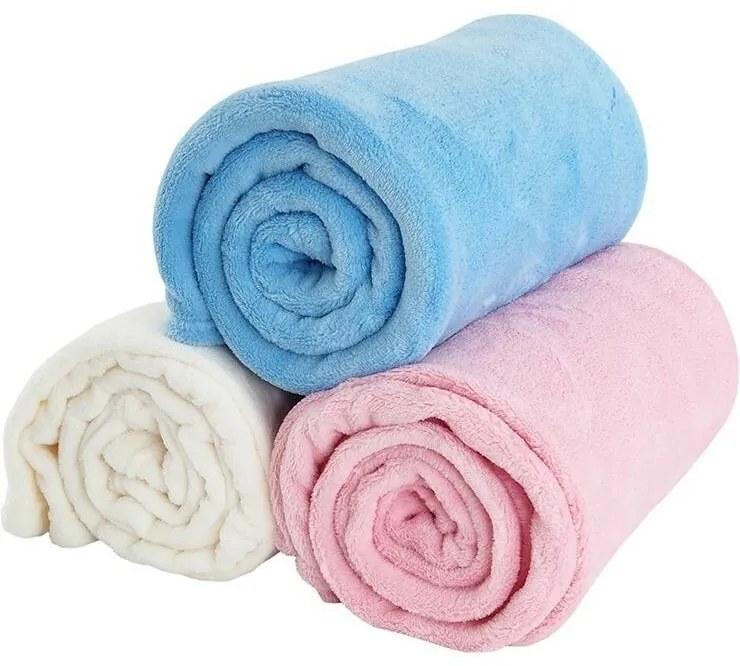 B.E.S. Petrovice Kocyk dziecięcy z mikroflaneli exclusive różowy, 110 x 140 cm