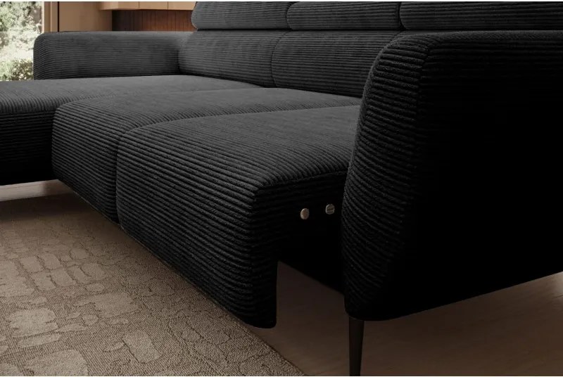 Narożnik ALISSON S/MINI Lewostronny z elektrycznym wysuwem w tkaninie POSO 34 WERSAL