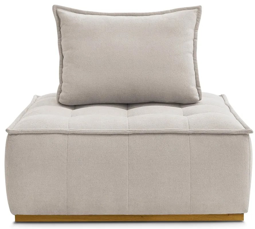 Beżowy fotel z tkaniny szenilowej Elisa – Bobochic Paris