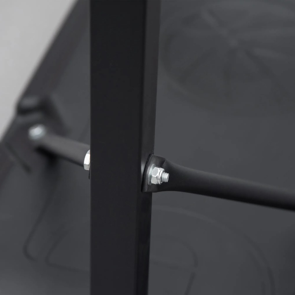 HOMCOM Kosz do Koszykówki, Regulowana Wysokość, Podstawa do Wypełnienia, Ultra Stabilny, Czarny, 131 x 49 x 195-250 cm