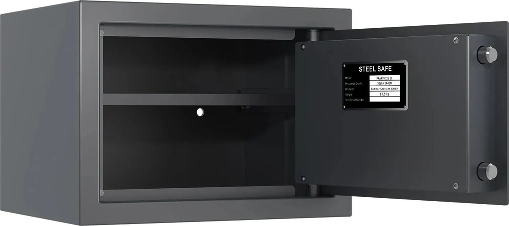 Sejf meblowy PRAKTIK 25 EL, elektroniczny S1, 250 × 350 × 280 mm, 17 l