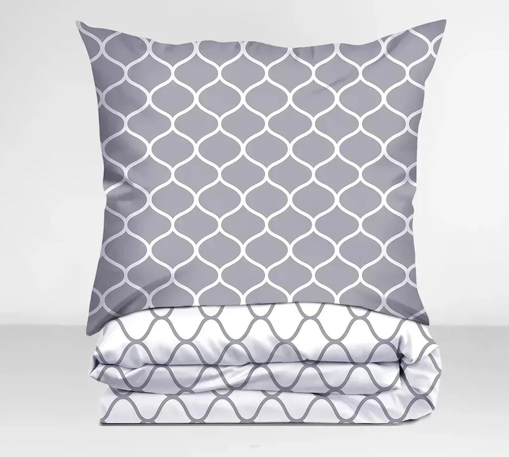 Pościel Bawełniana Greno Premium Decor 200x220 szara GRENO