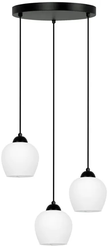 Lampa okrąg ze szklanymi kloszami biała A7-S15