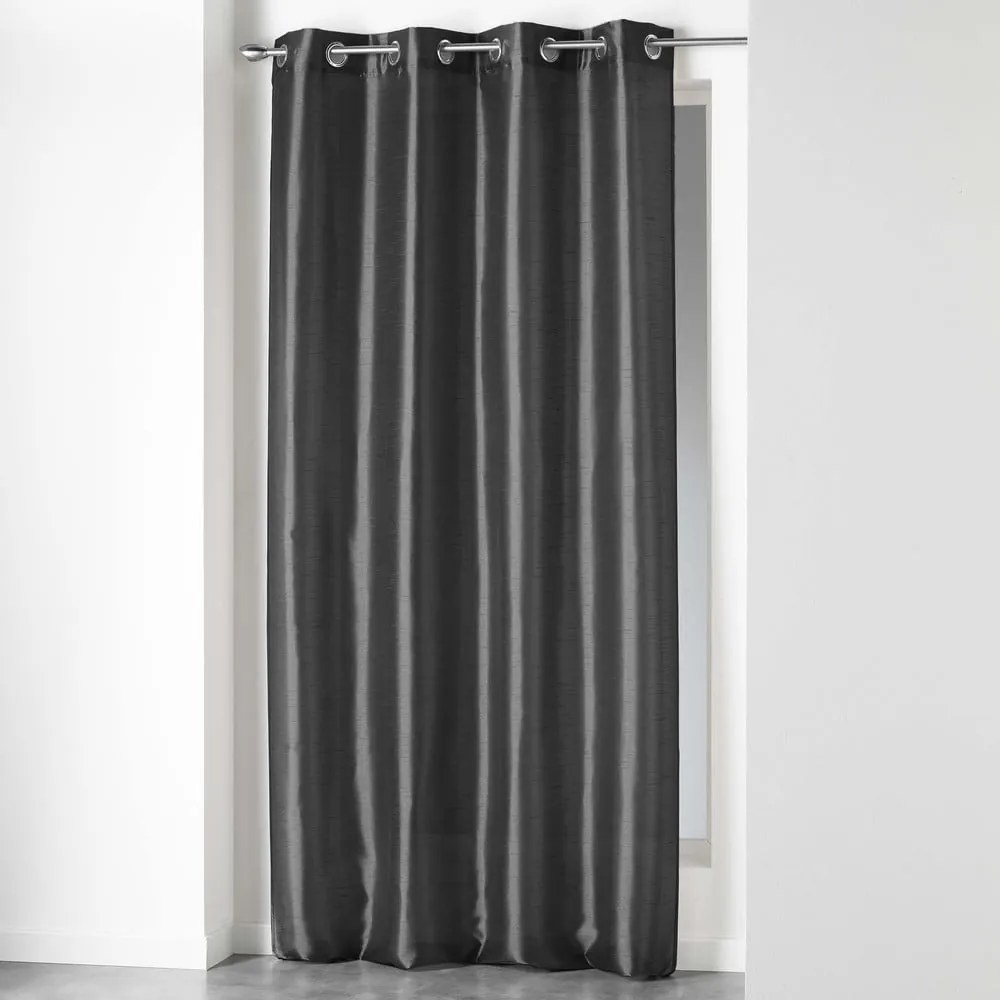 Ciemnoszara zasłona z mikrosatyny 140x240 cm Shana – douceur d'intérieur