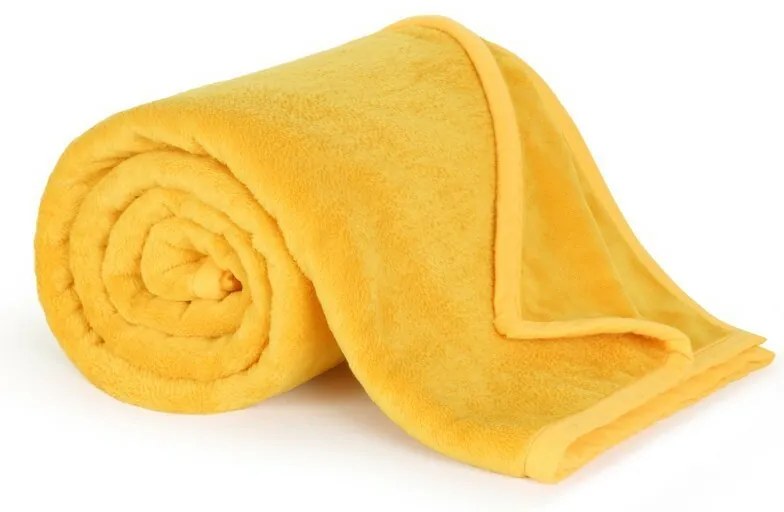 Bellatex Koc Korall micro żółty, 150 x 200 cm