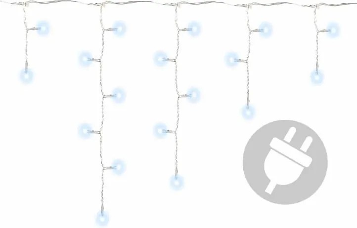 Świąteczny świetlny deszcz - 5 m, 144 LED, zimna biel