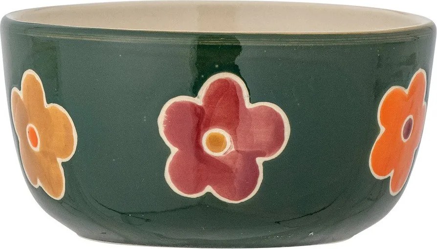 Ciemnozielona kamionkowa miska dla dzieci ø 12 cm Addy – Bloomingville Mini