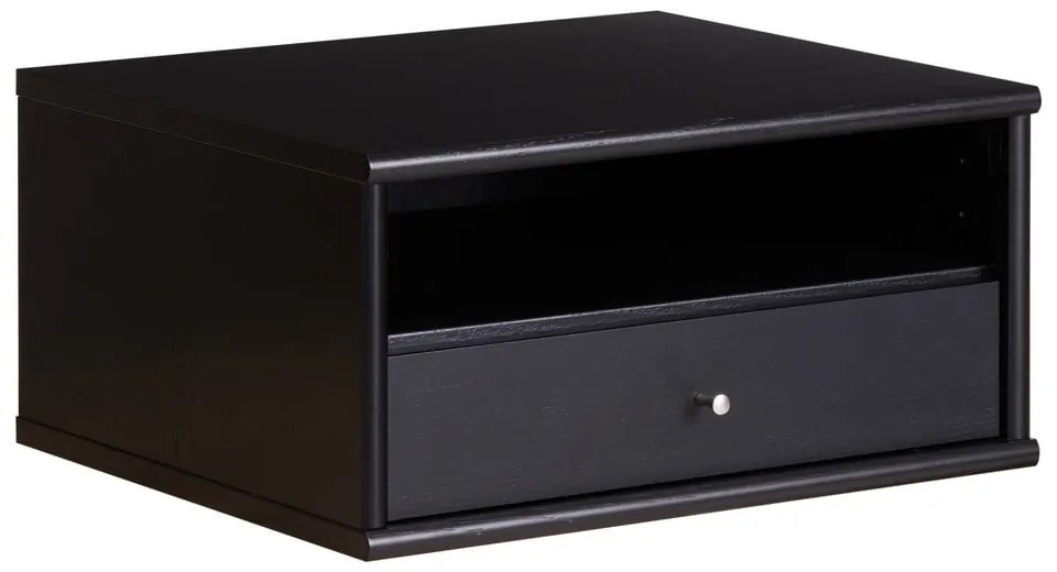 Czarna wisząca szafka nocna z półką Mistral – Hammel Furniture