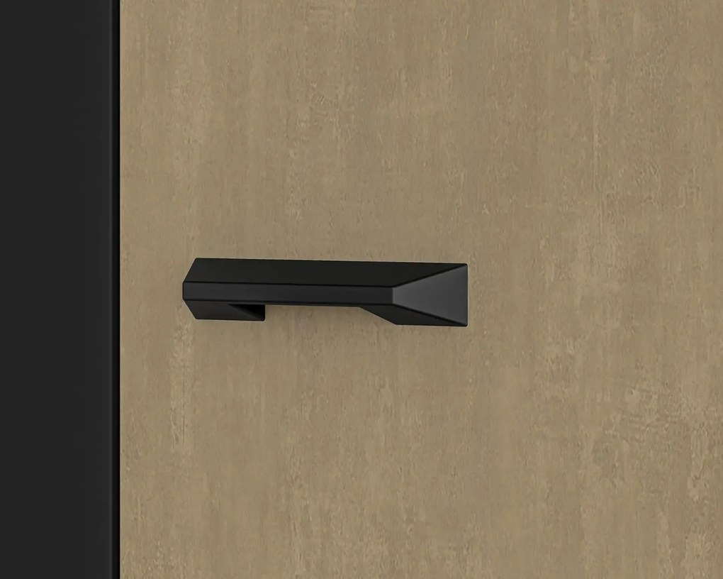 Szafa młodzieżowa COLIN 01 3D dąb złoty craft/czarna ML MEBLE