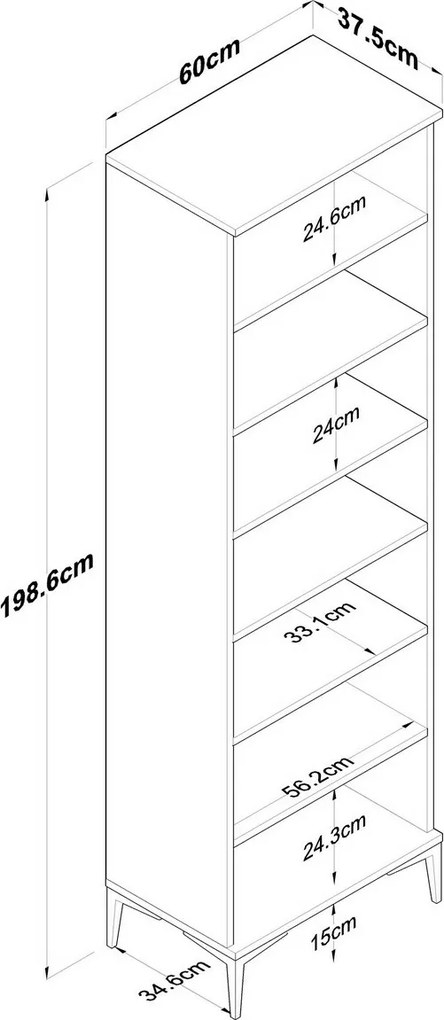 Szafa Jeny Walnut and White