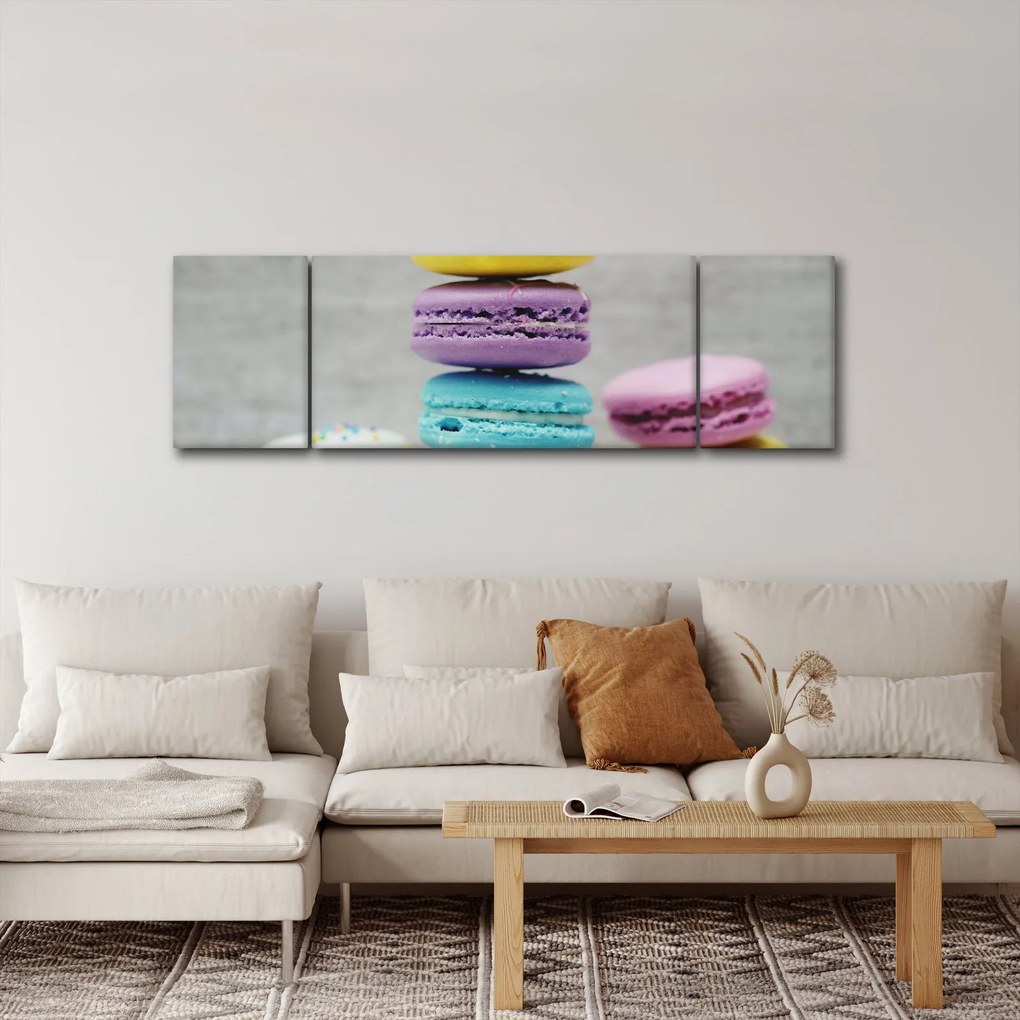 Obraz makaroników (170x50 cm)