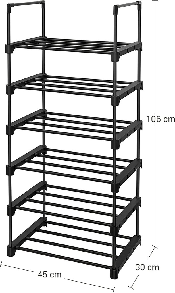 Metalowy stojak na buty 6 półek Barkan 23