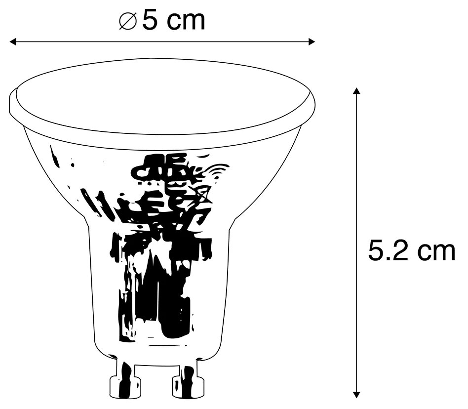 Zestaw 6 inteligentnych ściemnialnych żarówek LED GU10 5W 345 lm 2200-4000K