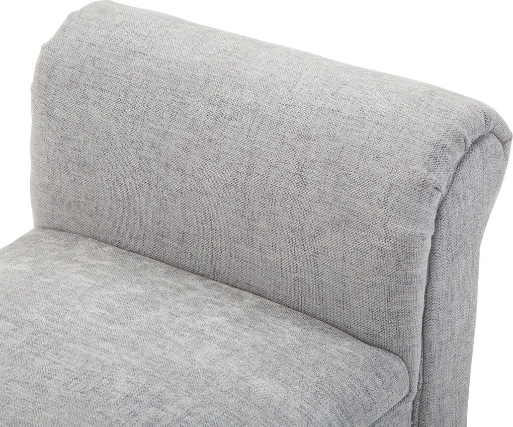 HOMCOM ławka tapicerowana ławka do siedzenia taboret elegancka materiał lniany jasnoszary 103x48x38 cm