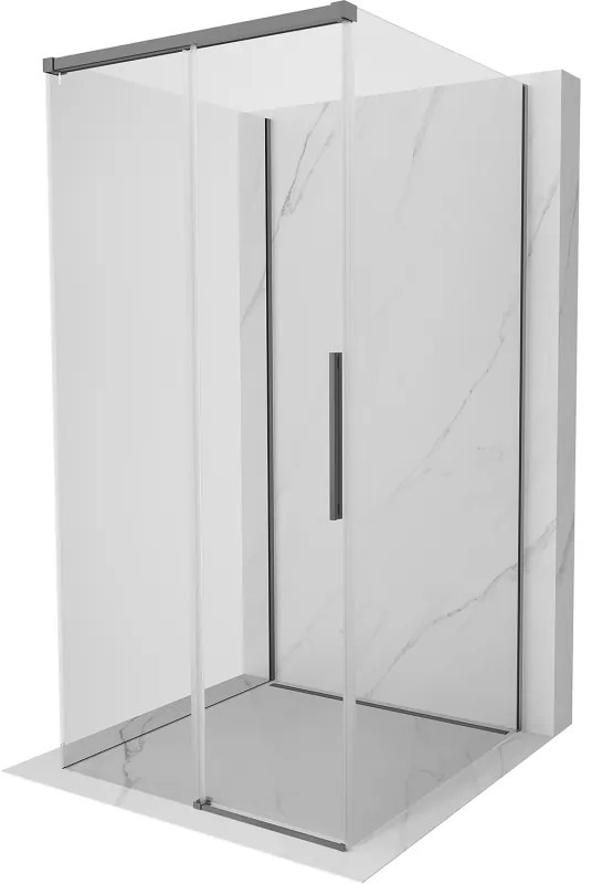 Mexen Rox-3S kabina prysznicowa 3-ścienna rozsuwana 90 x 90 cm, transparent, gun metal - 8C2-090-090-95-00-3S