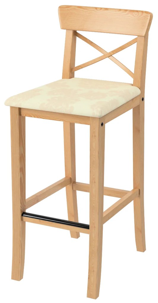 Pokrowiec na krzesło barowe Ingolf z tapicerowanym siedziskiem
