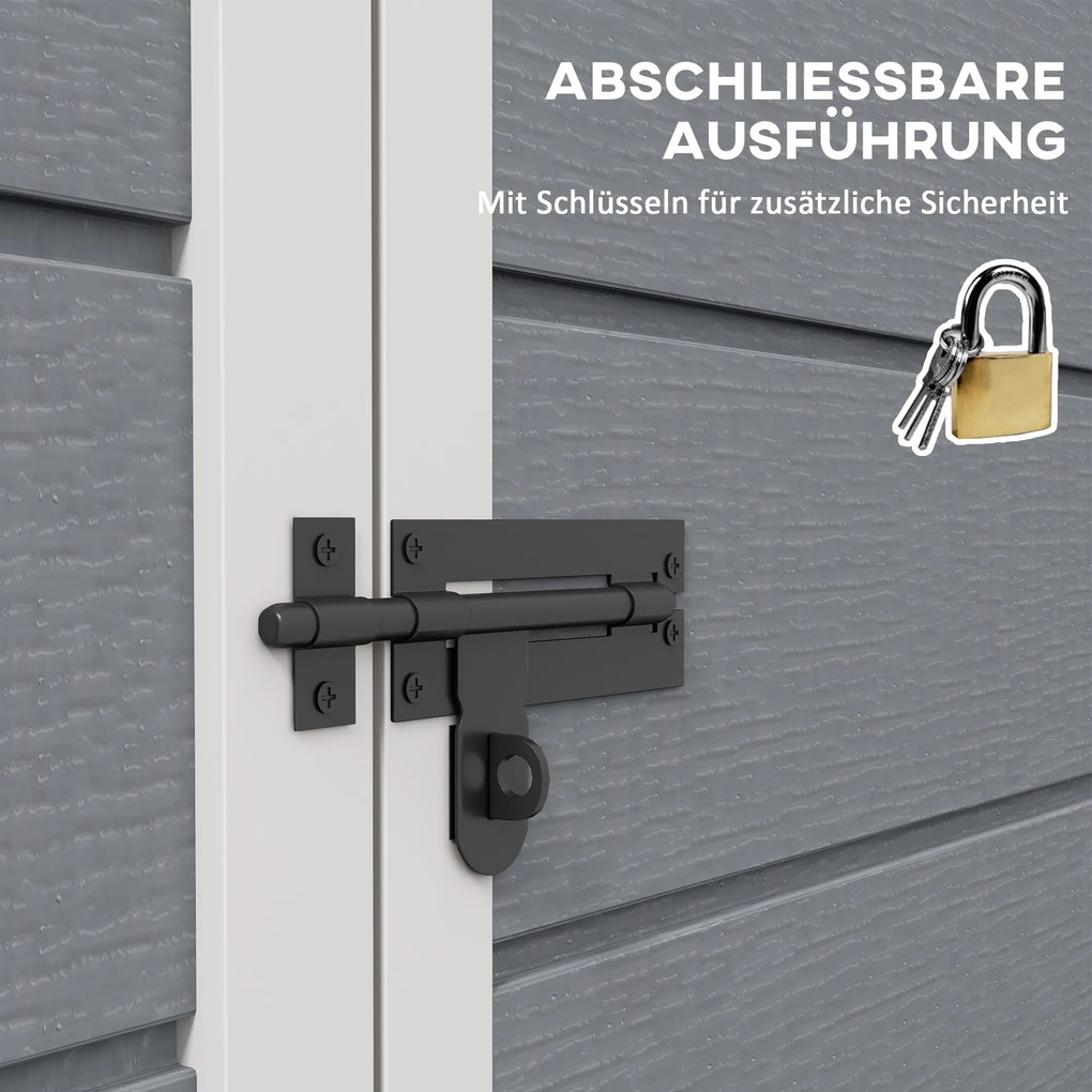 Outsunny Domek na Narzędzia 122x149cm, Ogrodowe z Oknem i Wentylacją, Aluminium, Z Zamkiem, Aosom PL