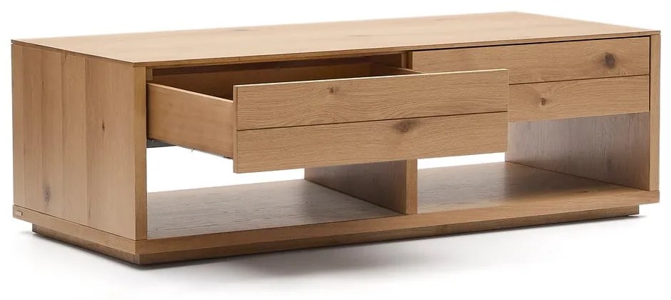 Stolik w dekorze dębu w naturalnym kolorze 60x140 cm Alguema – Kave Home