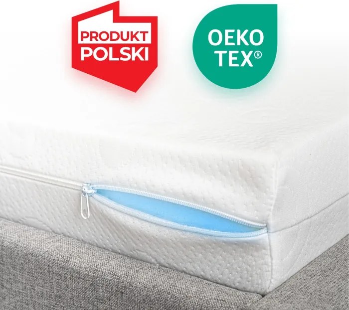 Materac Dwuosobowy 140x200 cm Kieszeniowy Sprężynowy Twardy (H3) LAGUNA 7 STREF