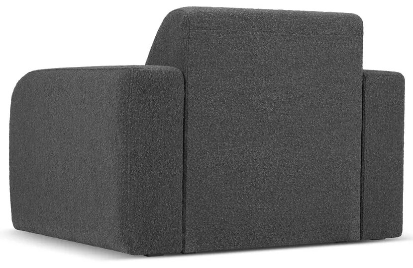 Ciemnoszary fotel z materiału bouclé Molino – Micadoni Home