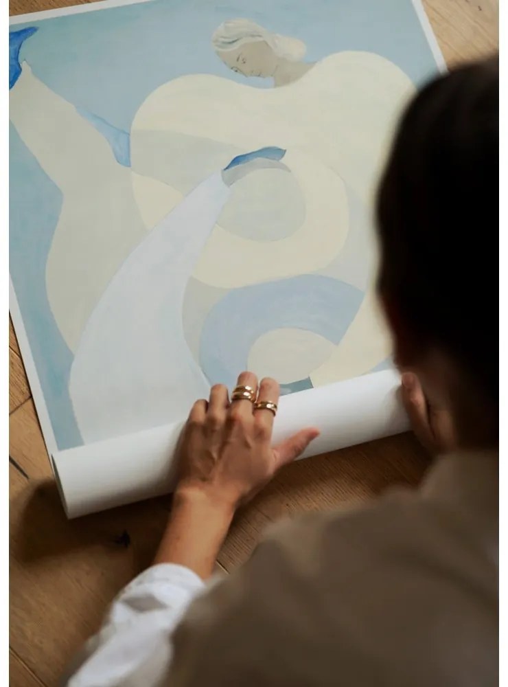 Plakat 70x100 cm Hold You - Blue – Sofia Lind – The Poster Club