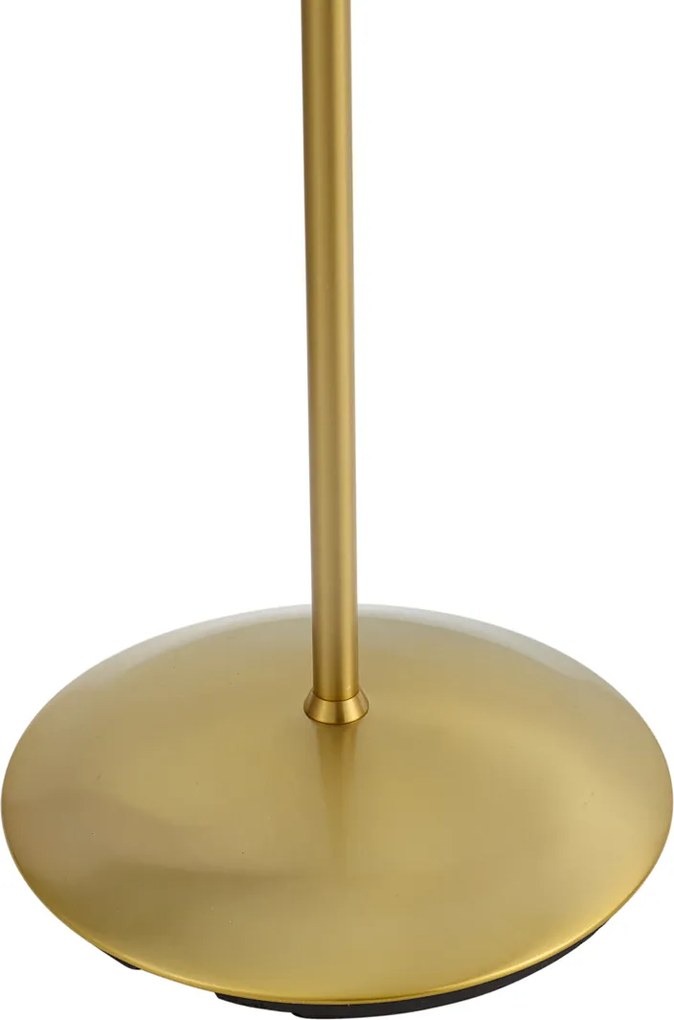 Nowoczesna lampa podłogowa mosiężna z LED, 3-stopniowa, ściemnialna, ładowalna - Waldorf