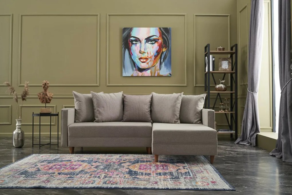 Narożna sofa rozkładana Aydam Right Cream