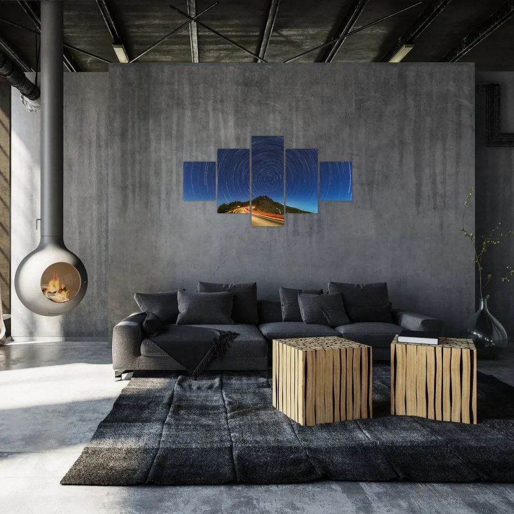 Obraz obracających się gwiazd (125x70 cm)