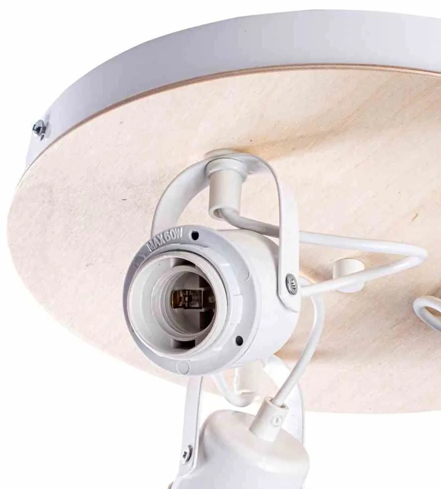 Lampa sufitowa OVAL WHITE 3xE27 na kole