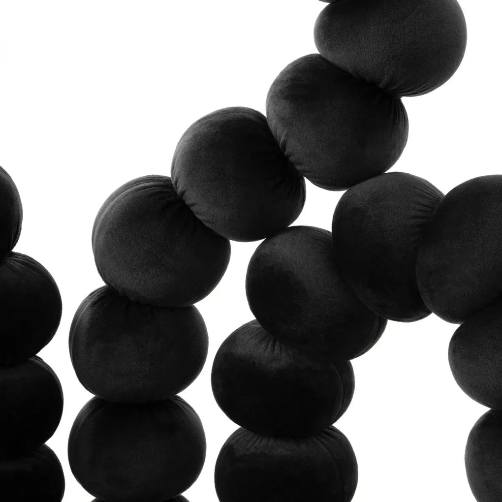 Krzesło welurowe BUBBLE BEAM czarne HOMLA