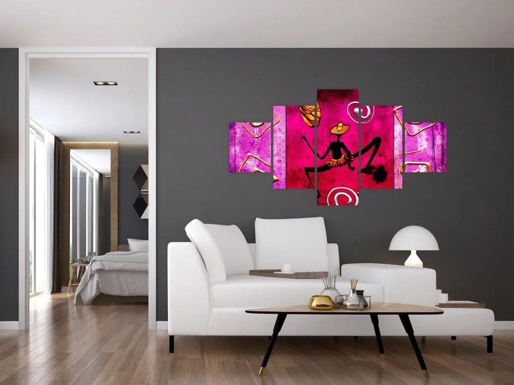 Obraz historycznego muralu (125x70 cm)