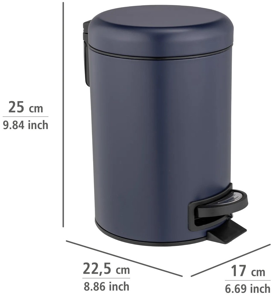 Nowoczesny kosz na śmieci do łazienki z pedałem, 3 l, WENKO