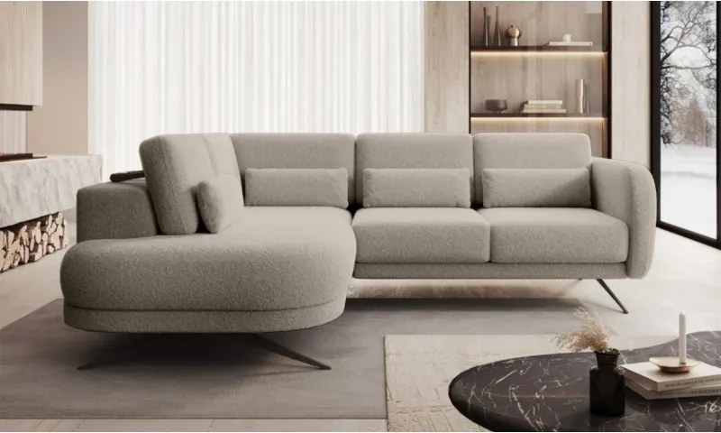 Narożnik ILUSIO L z elektryczną regulacją w tkaninie Now Or Never 16 WERSAL