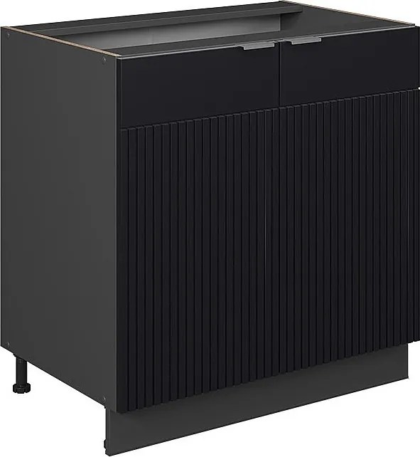 Szafka pod zlew czarne paski 80x51.6x82 fame-line