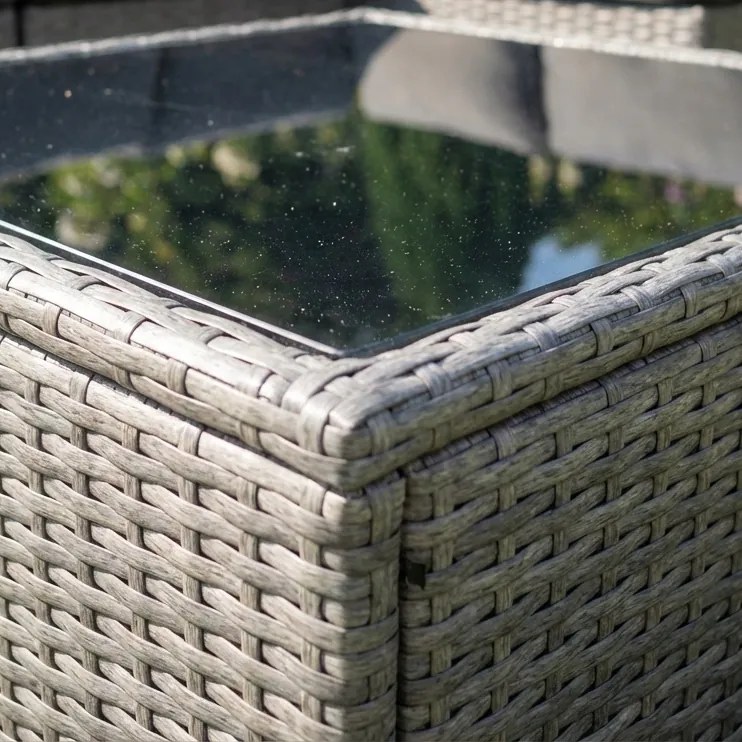 Modułowy narożnik ogrodowy Caldoro XL2501 technorattan, szary, poduszki szare