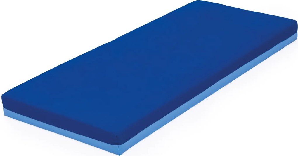 Dwustronny materac żłobkowy do leżakowania 120 cm ekoskóra/drelich