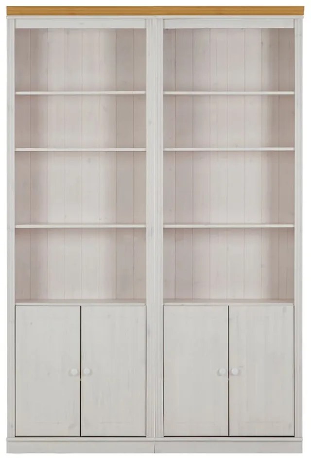 Biały regał z litego drewna sosnowego 148x223 cm Anita – Støraa