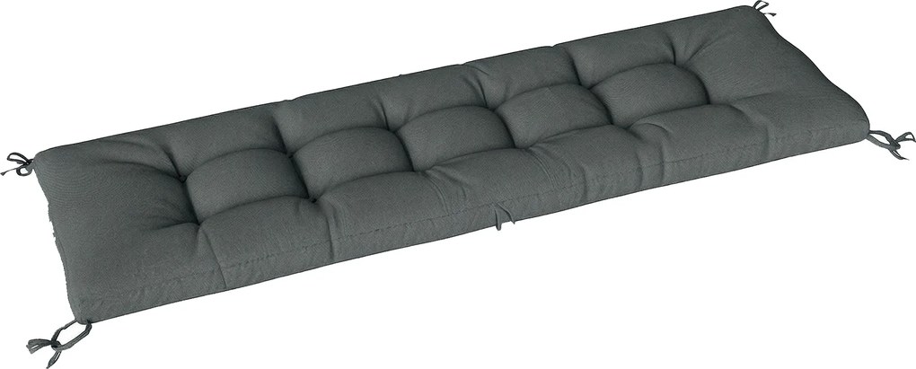 Outsunny Poduszka na Leżak z Paskami Mocującymi, Pikowana 198x65x13 cm, Ciemnoszara | Aosom PL
