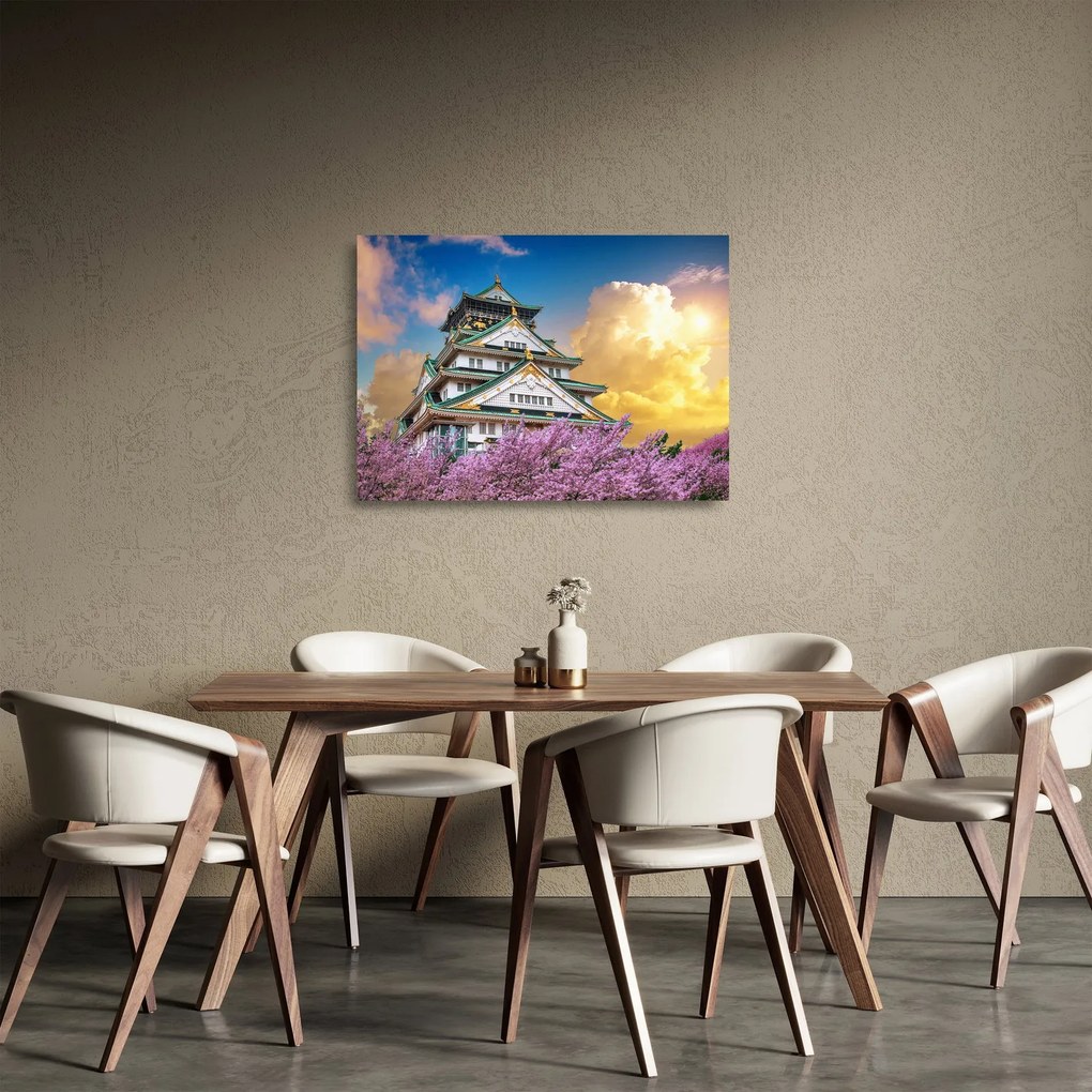 Obraz na szkle - Zamek Osaka (70x50 cm)