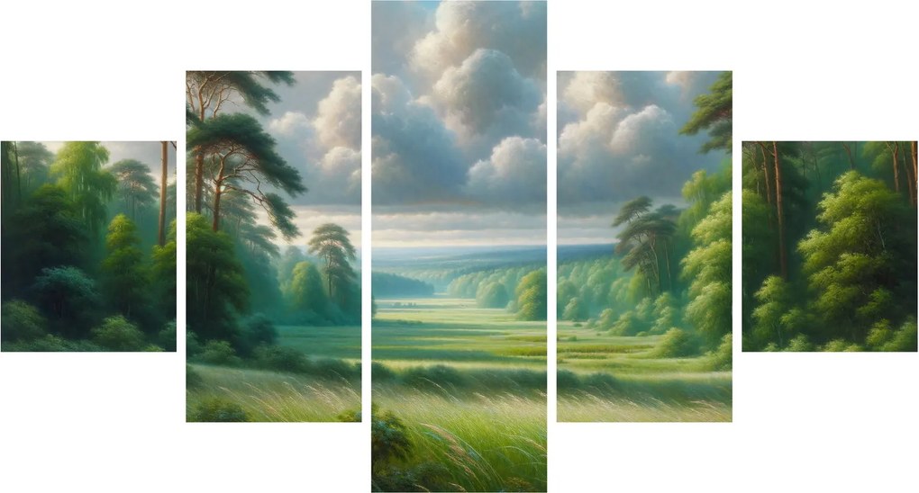 Obraz - Zielony krajobraz (125x70 cm)