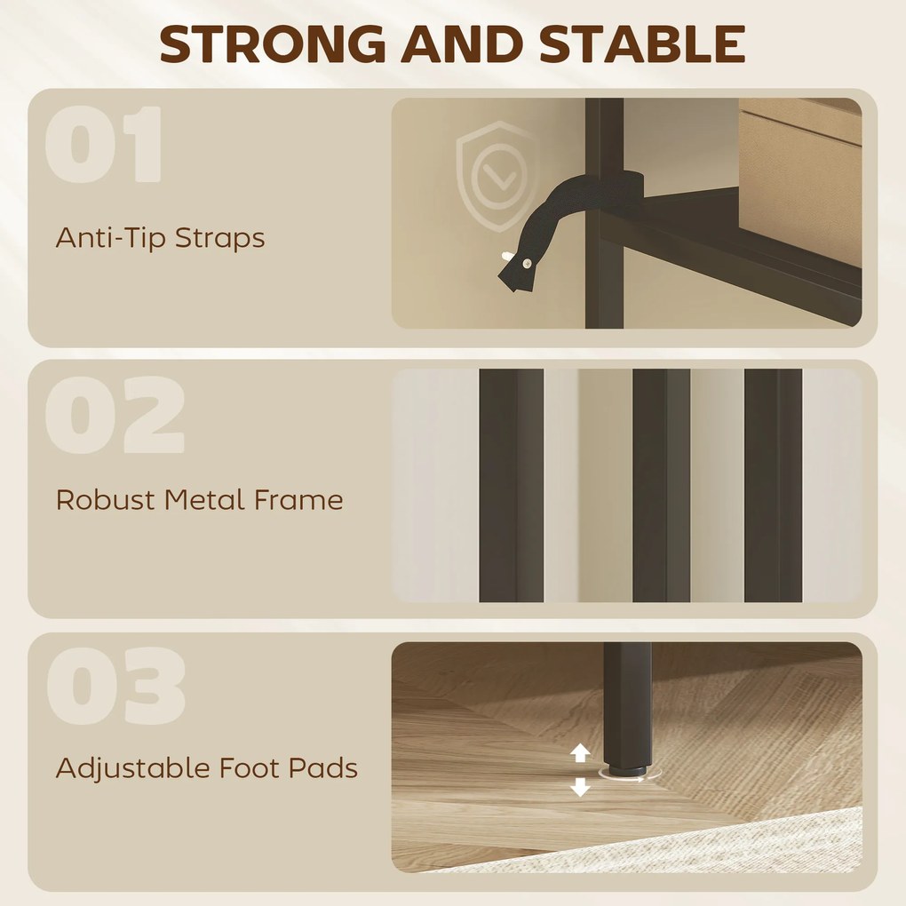 HOMCOM Stolik Konsolowy z 3 Półkami Wąski Stolik do Przedpokoju Metalowa Rama do Salonu, Przedpokoju, 55 cm, Czarny | Aosom PL