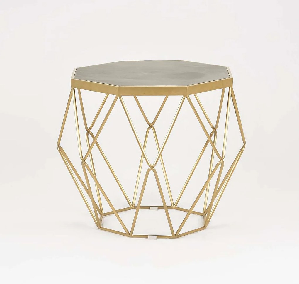 Stół 68x55x68 cm złoty glamour gl1715